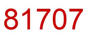 Number 81707 red image