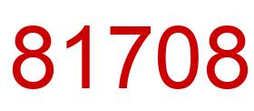 Number 81708 red image