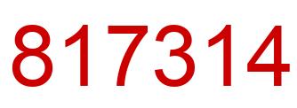 Number 817314 red image