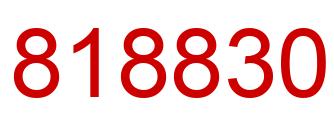 Number 818830 red image