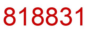 Number 818831 red image