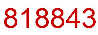 Number 818843 red image
