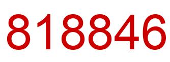 Number 818846 red image