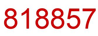 Number 818857 red image