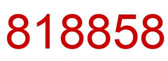 Number 818858 red image