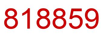 Number 818859 red image