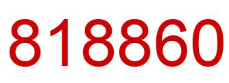 Number 818860 red image