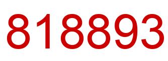 Number 818893 red image