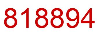 Number 818894 red image