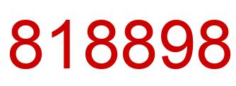 Number 818898 red image