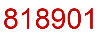 Number 818901 red image