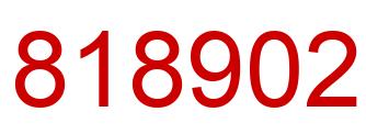 Number 818902 red image