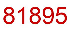 Number 81895 red image