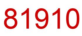 Number 81910 red image