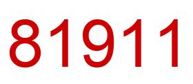 Number 81911 red image