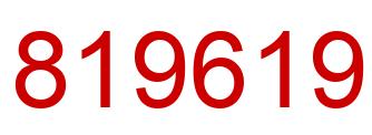 Número 819619 imagen rojo