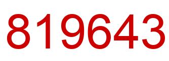 Número 819643 imagen rojo