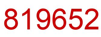 Number 819652 red image