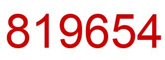 Número 819654 imagen rojo
