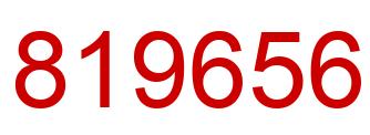 Number 819656 red image