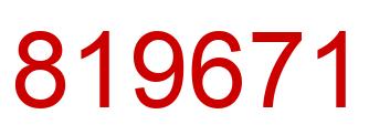 Number 819671 red image