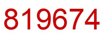 Number 819674 red image