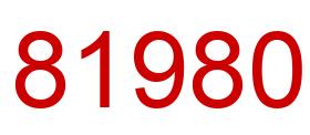 Número 81980 imagen rojo