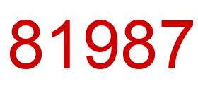 Número 81987 imagen rojo
