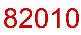 Número 82010 imagen rojo