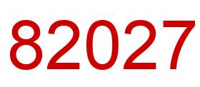 Number 82027 red image