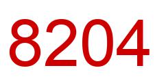 Number 8204 red image