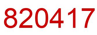 Number 820417 red image