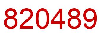 Number 820489 red image