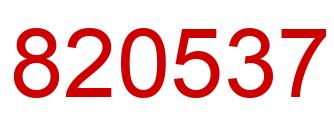 Number 820537 red image