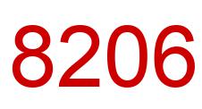 Number 8206 red image