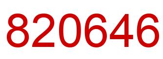 Number 820646 red image