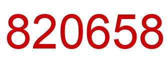 Number 820658 red image