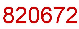 Number 820672 red image