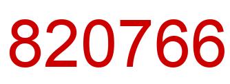 Number 820766 red image