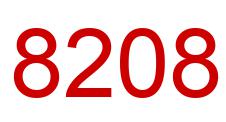 Number 8208 red image