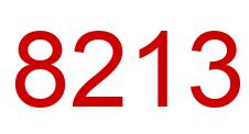 Number 8213 red image