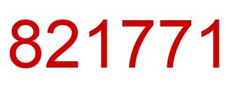 Number 821771 red image