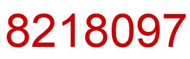 Number 8218097 red image