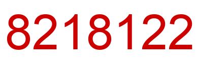 Number 8218122 red image