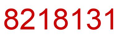 Number 8218131 red image