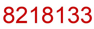 Number 8218133 red image