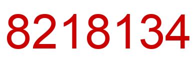 Number 8218134 red image