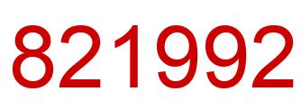 Número 821992 imagen rojo