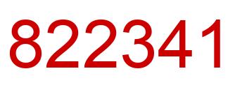 Número 822341 imagen rojo
