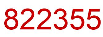 Número 822355 imagen rojo